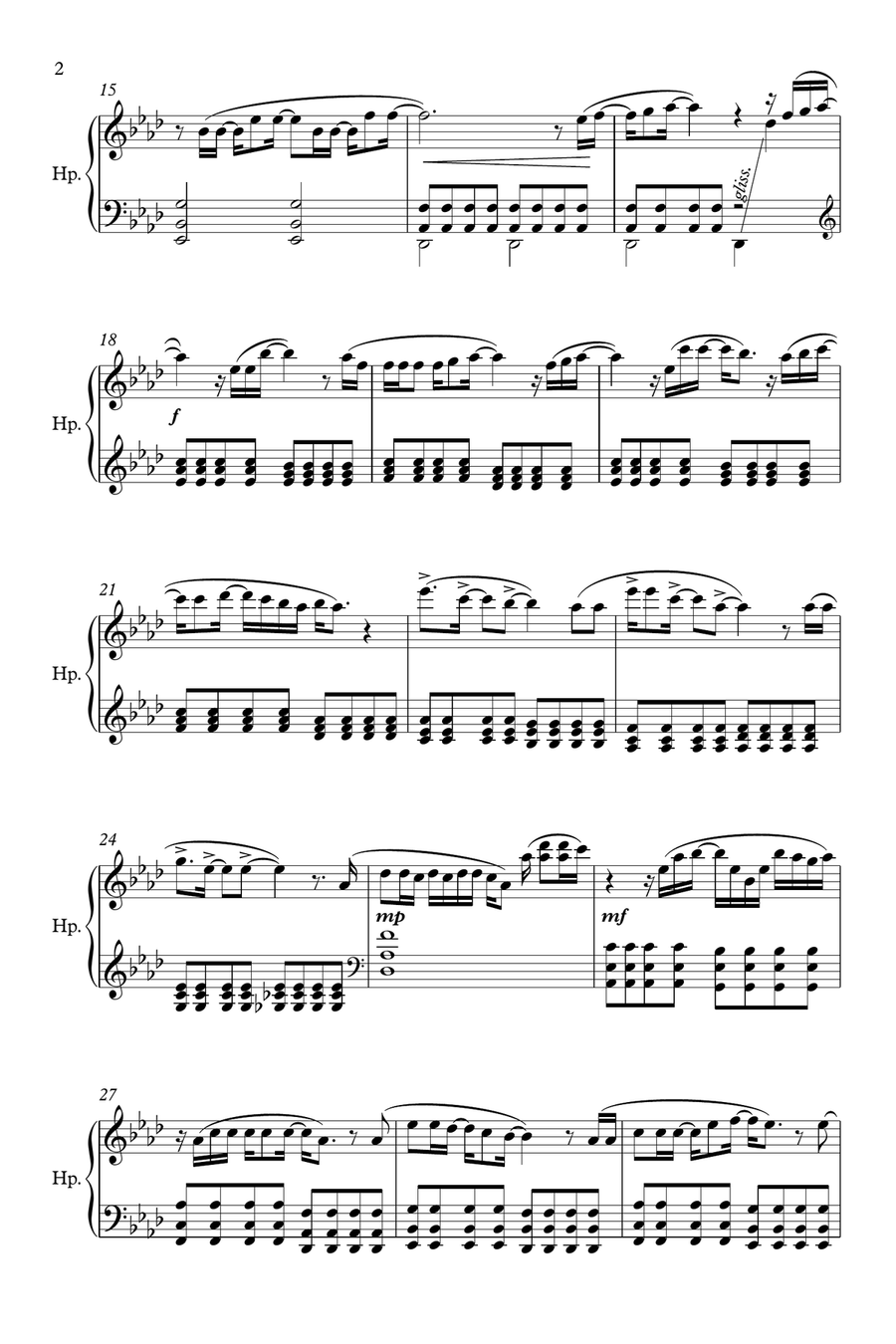 Let It Go (from Frozen) Harp scores gallery preview page 2