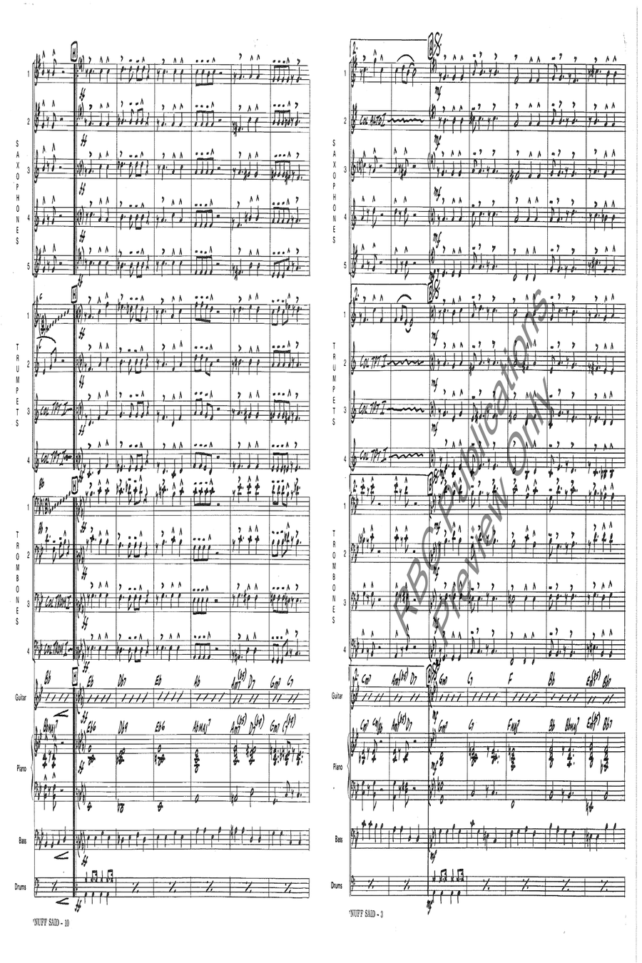 Nuff Said (Score) Nuff Said (Score) Jazz Ensemble scores gallery preview page 5