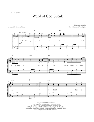 Book cover for Word Of God Speak
