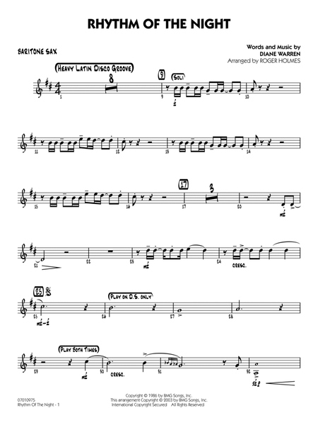 Rhythm of the Night (arr. Roger Holmes) - Baritone Sax