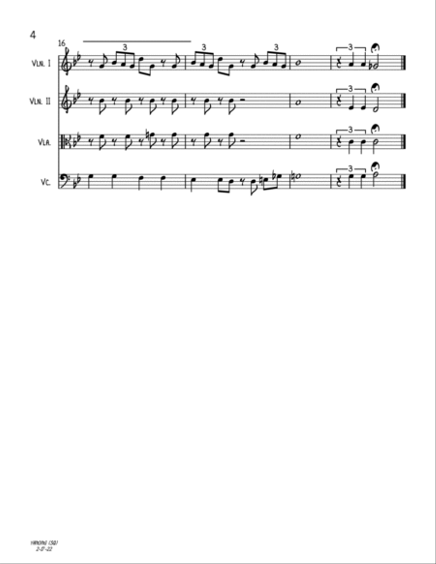 You're A Mean One, Mr. Grinch String Quartet scores gallery preview page 4