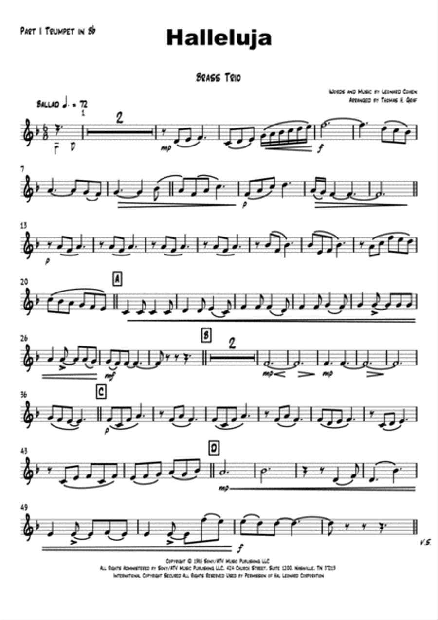 Hallelujah Horn scores gallery preview page 5