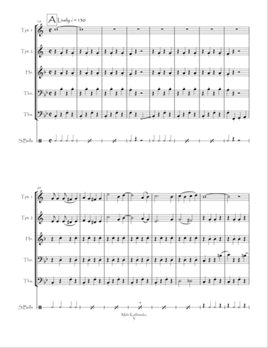 Mele Kalikimaka Mele Kalikimaka Brass Quintet scores gallery preview page 4