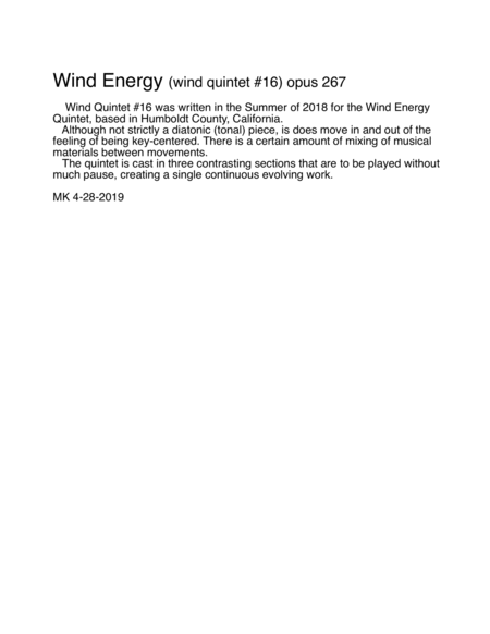 Wind Energy (WQ#16) opus 267 image number null