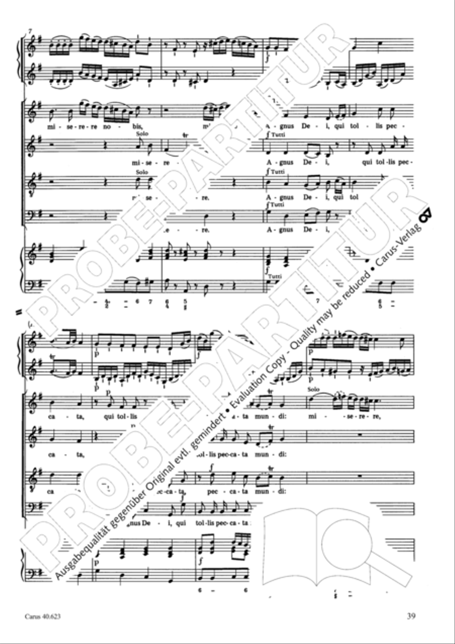 Missa brevis in G major Missa brevis in G major 4-Part scores gallery preview page 40