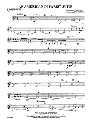 Book cover for An American in Paris Suite: B-flat Bass Clarinet