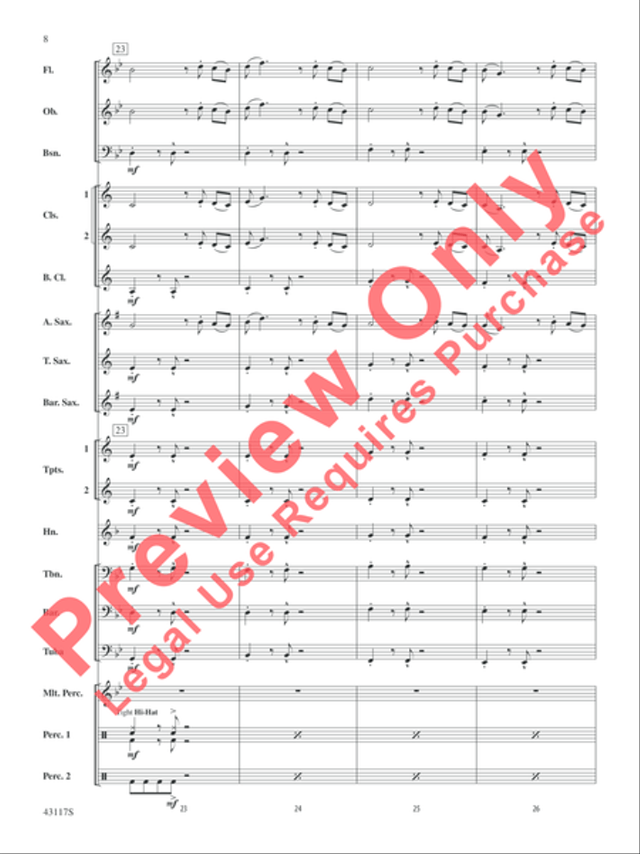 Timber Concert Band scores gallery preview page 8