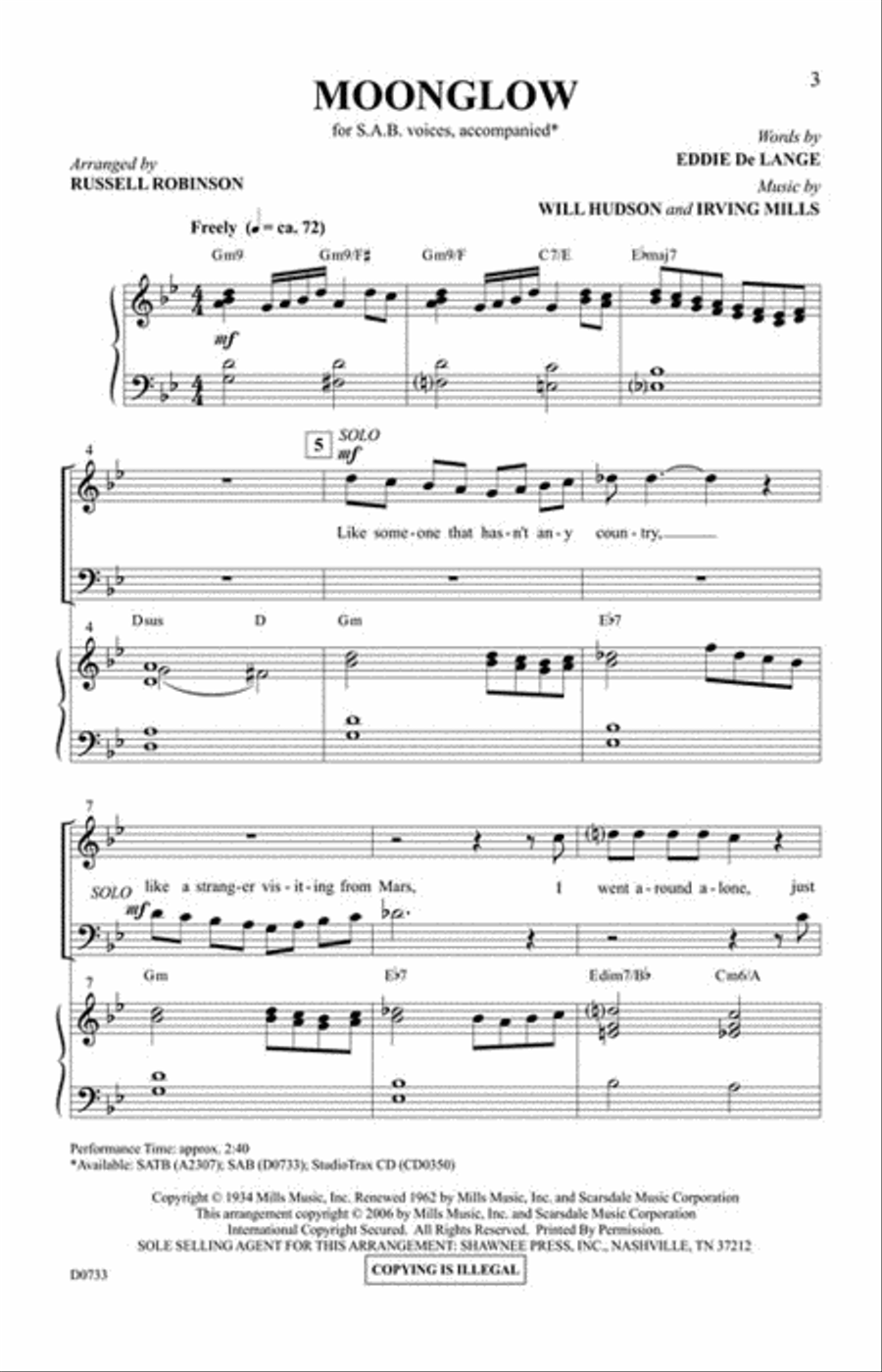 Moonglow 3-Part scores gallery preview page 2