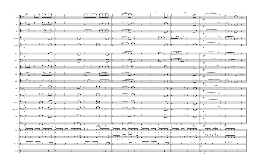 Say Amen (Saturday Night) Marching Band scores gallery preview page 6