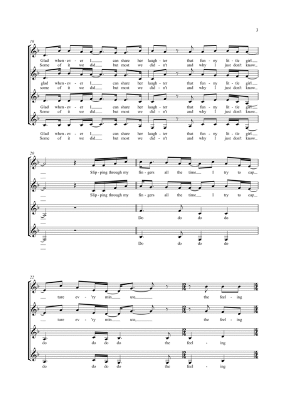 Slipping Through My Fingers SSAA scores gallery preview page 3