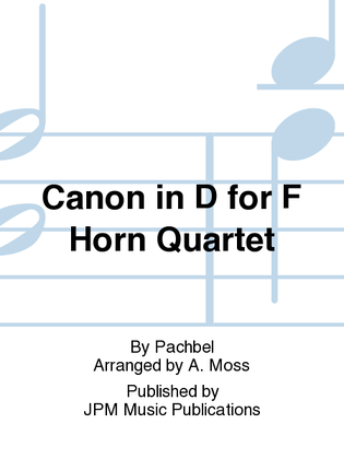 Canon in D for F Horn Quartet