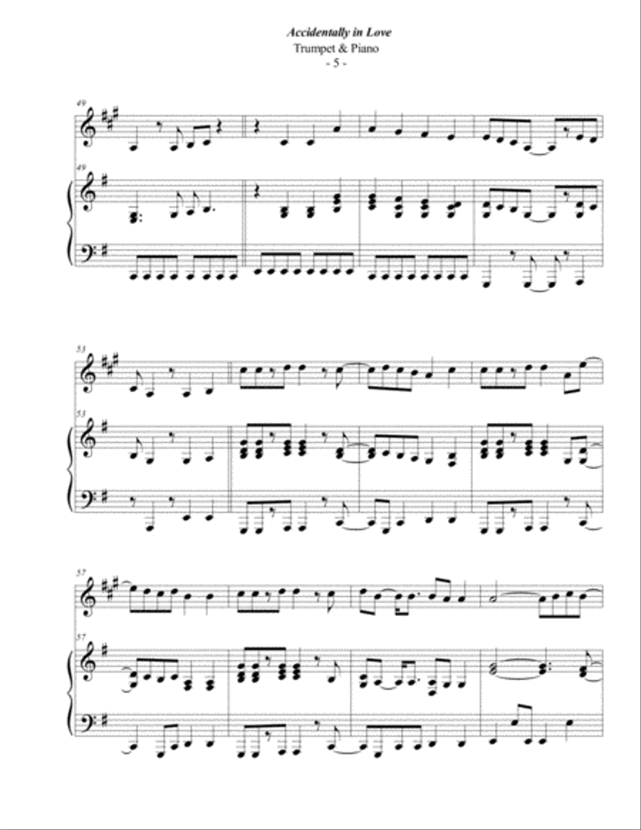 Accidentally In Love Accidentally In Love Trumpet Solo scores gallery preview page 5