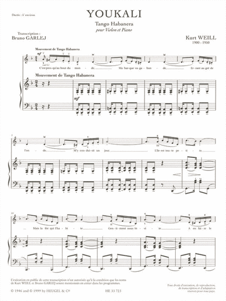 Youkali (violin/piano)