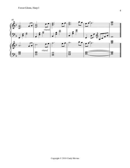 Forest Glenn, arranged for Harp Duet image number null