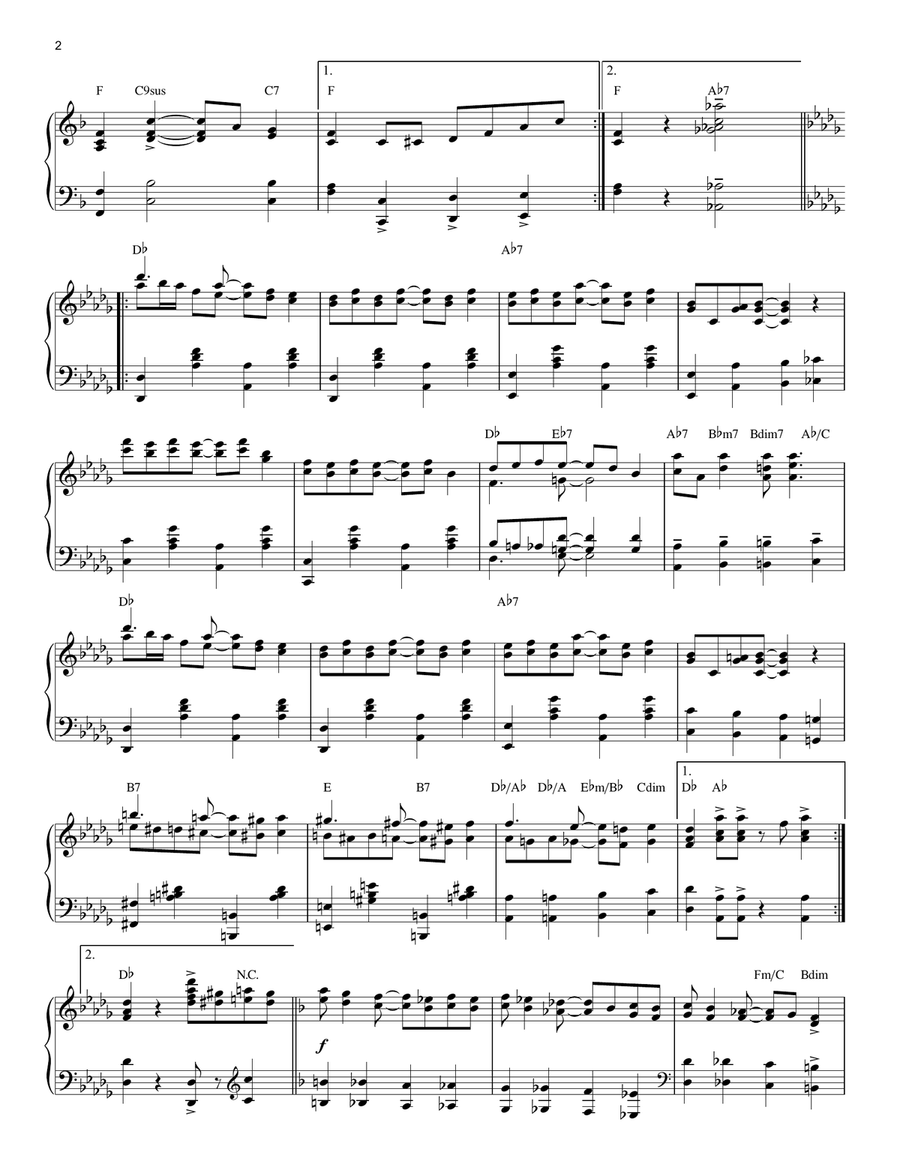 Kitten On The Keys [Jazz version] Piano Solo scores gallery preview page 2
