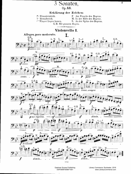 Sonaten fur zwei Violoncelli, Opus 43 ; bezeichnet und herausgegeben von Friedrich Grutzmacher.