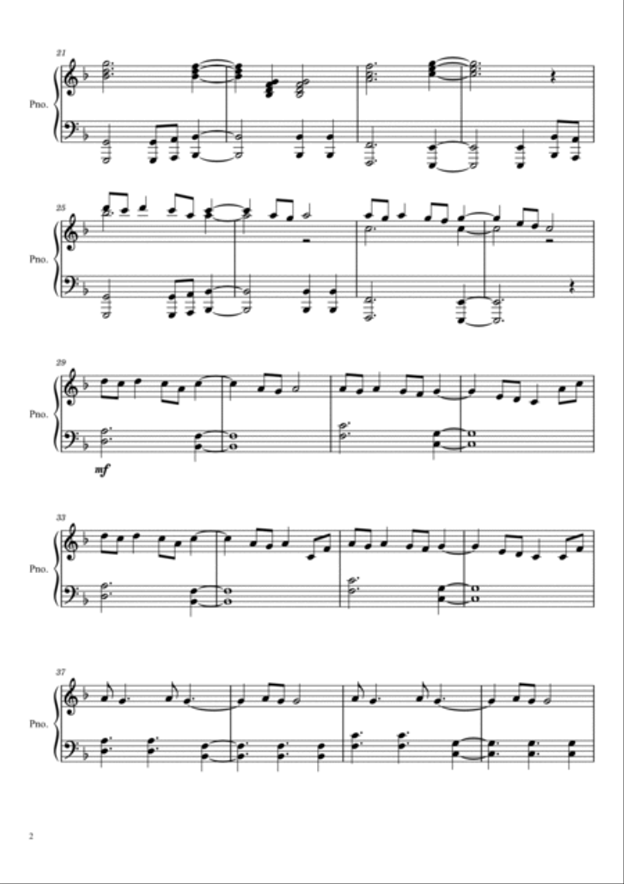 Paradise Piano Solo scores gallery preview page 2