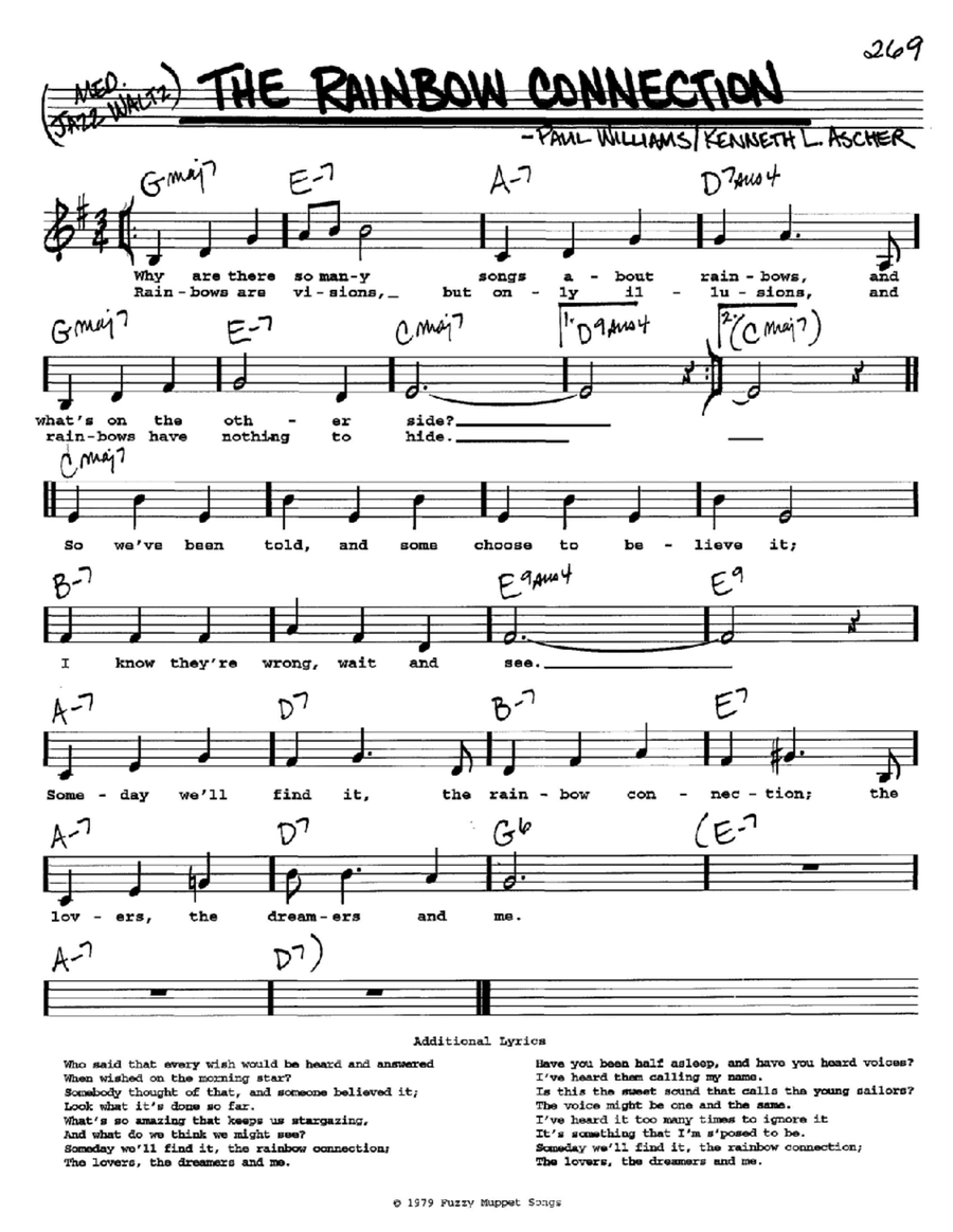 The Rainbow Connection Voice scores gallery preview page 1