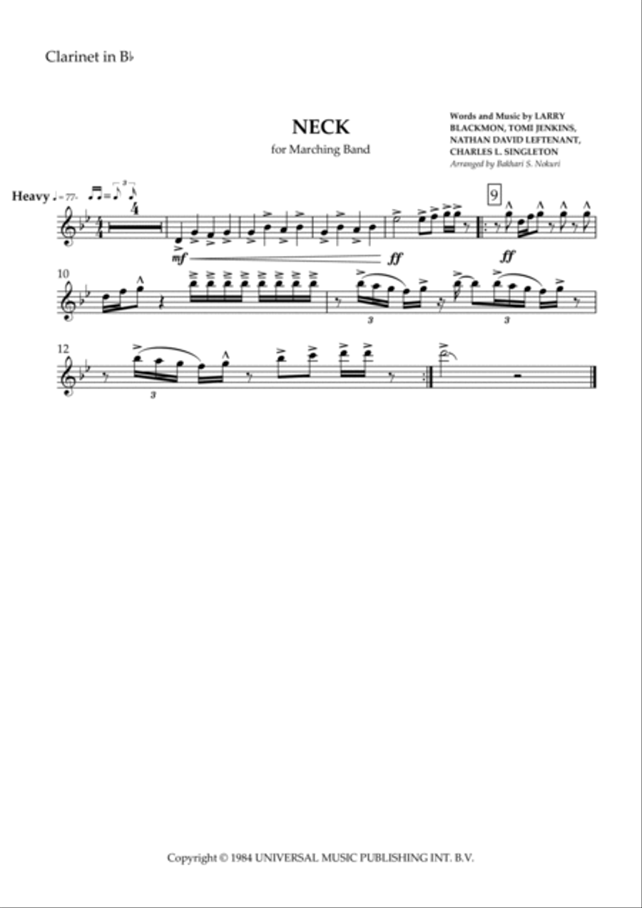 Talkin' Out Of The Side Of Your Neck Marching Band scores gallery preview page 6