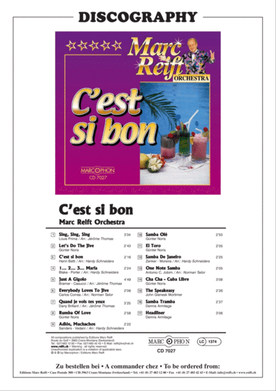C'est Si Bon Concert Band scores gallery preview page 3