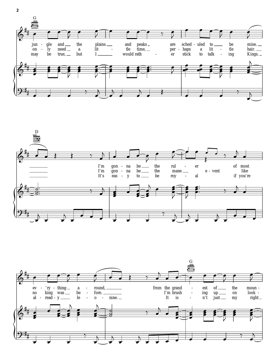 I Just Can't Wait To Be King (from The Lion King) Guitar scores gallery preview page 2