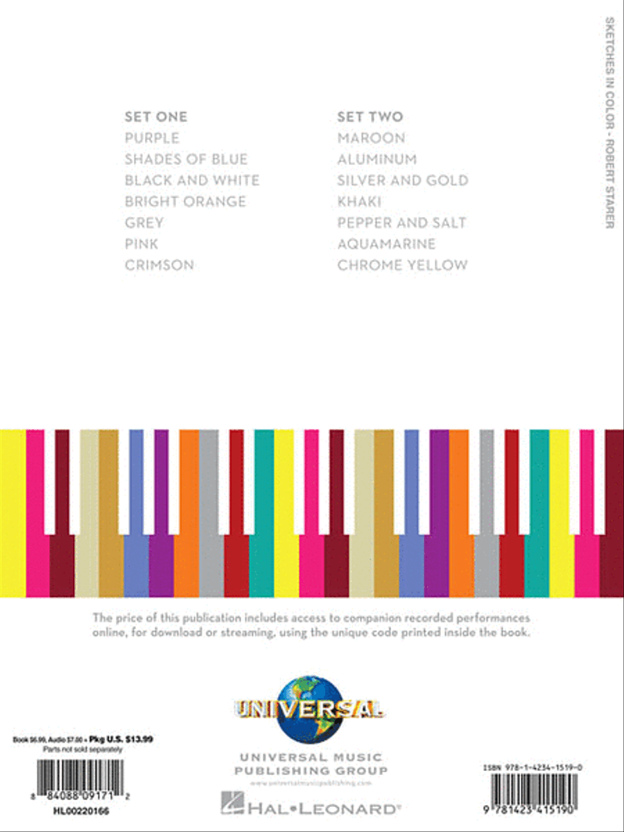 Robert Starer – Sketches in Color Piano Solo scores gallery preview page 2
