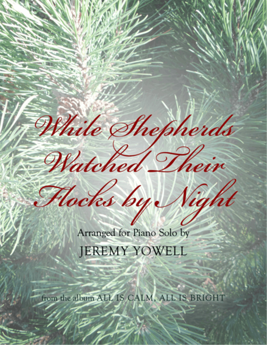 While Shepherds Watched Their Flocks by Night Piano Solo scores gallery preview page 1