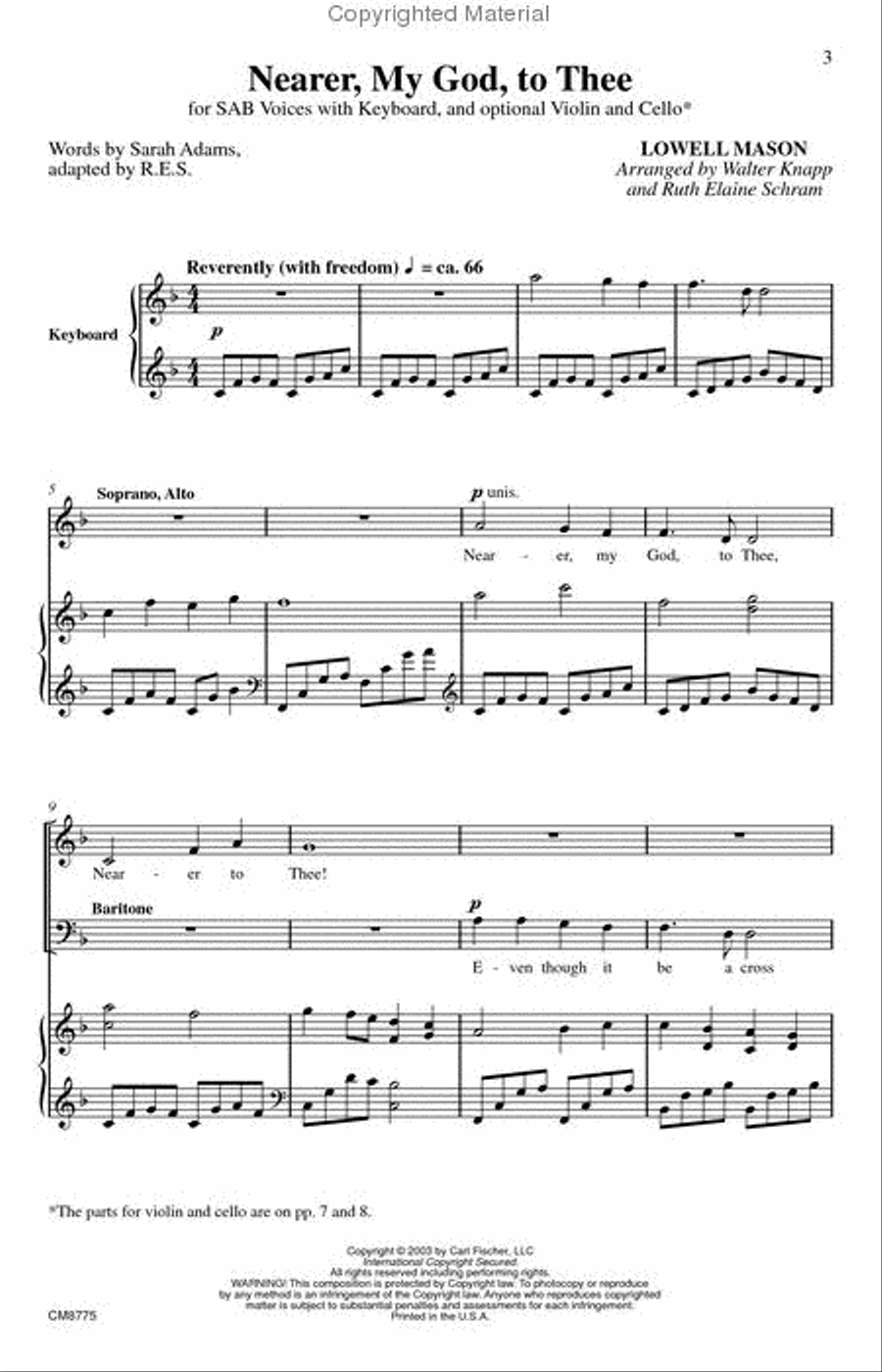 Nearer, My God, To Thee Choir scores gallery preview page 2