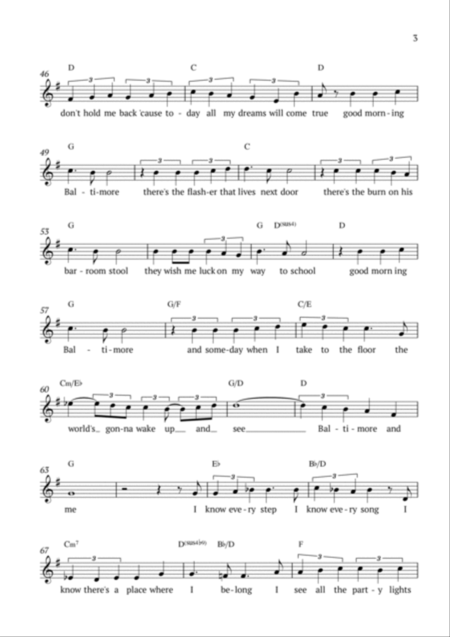 Good Morning Baltimore Piano scores gallery preview page 3