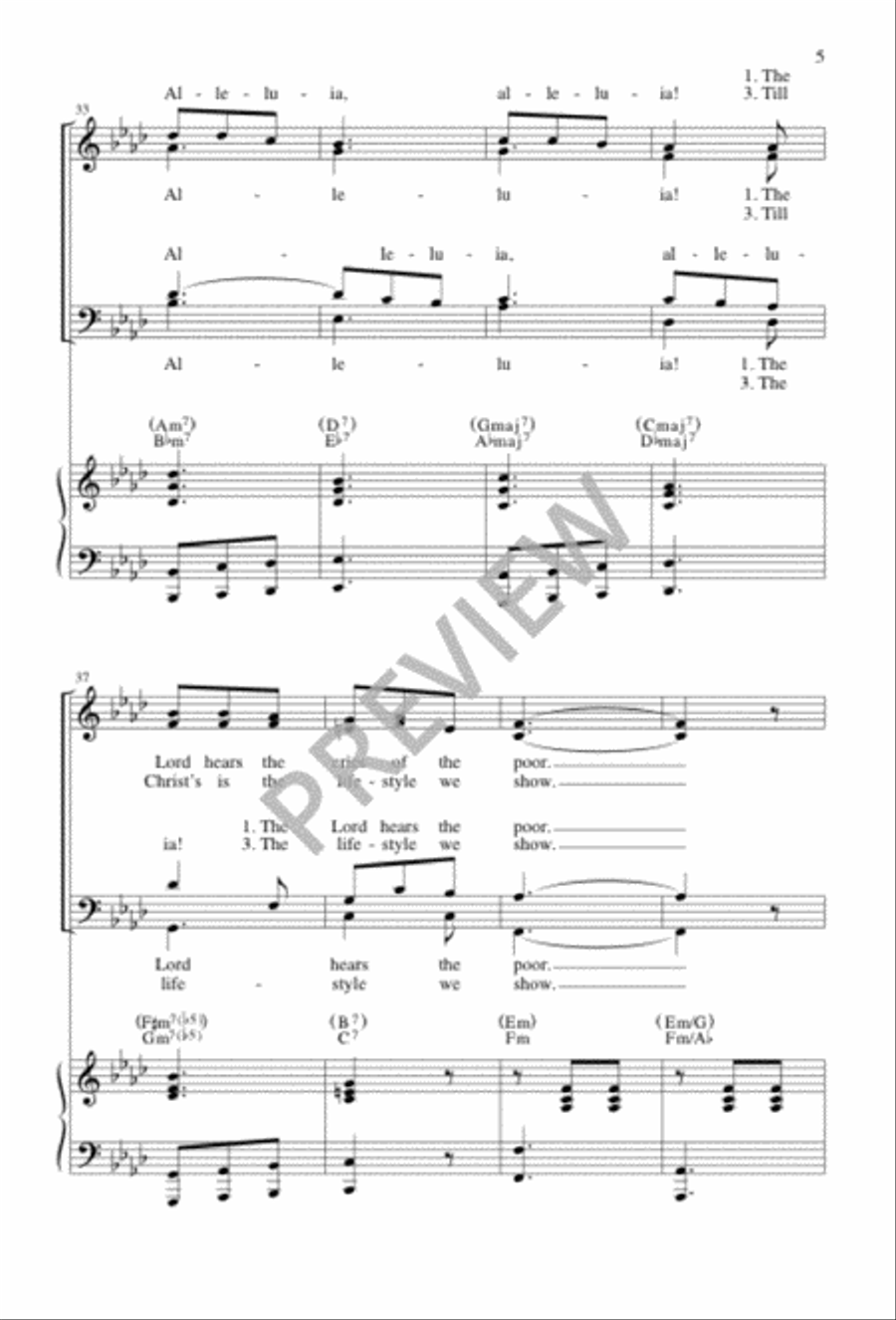 The Lord of the Earth 4-Part scores gallery preview page 5
