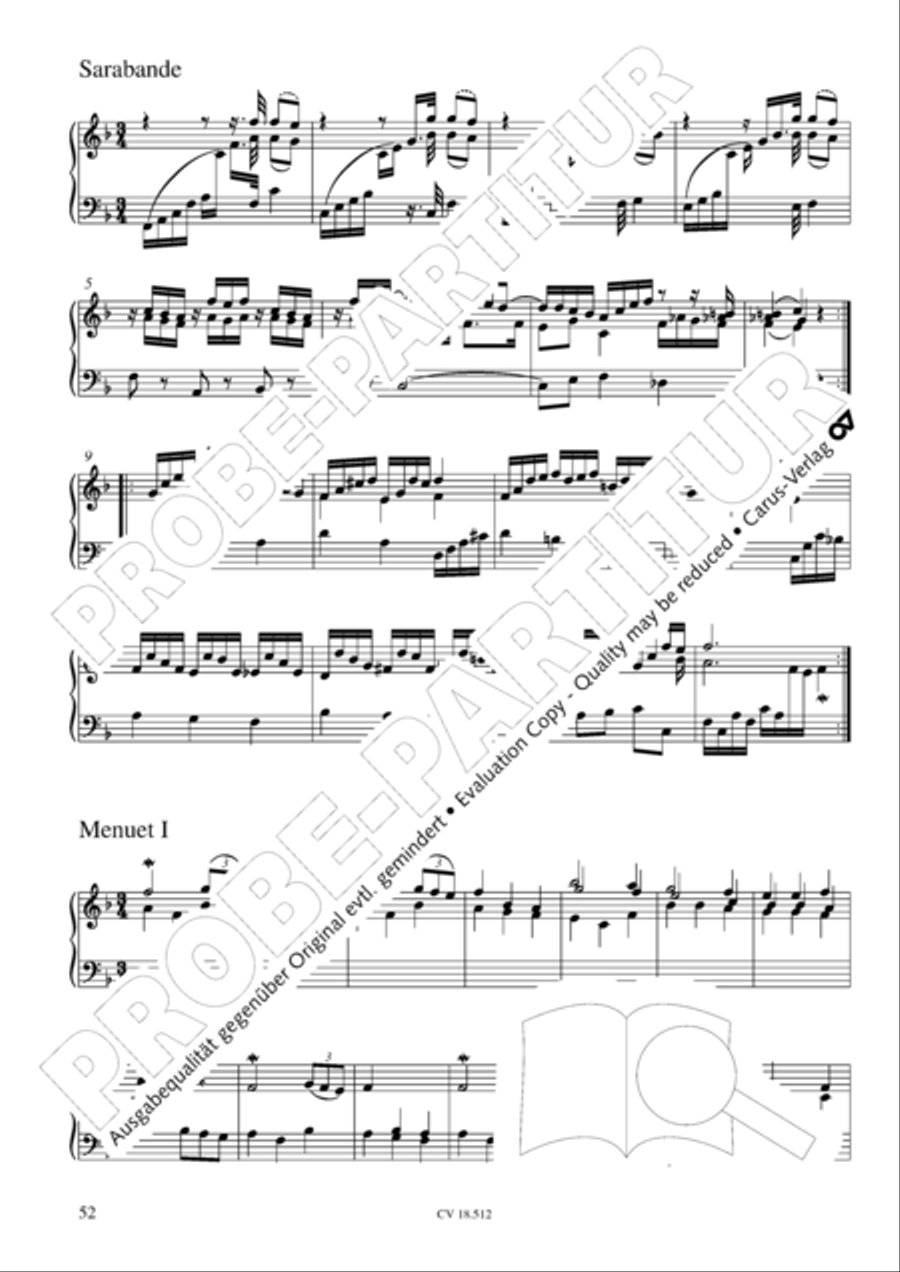 Six Suites Harpsichord scores gallery preview page 53