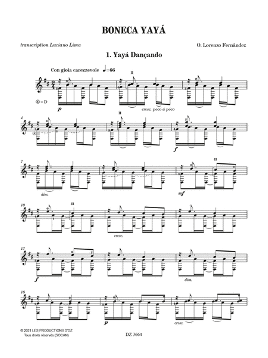 Boneca Yayá Boneca Yayá Classical Guitar scores gallery preview page 2