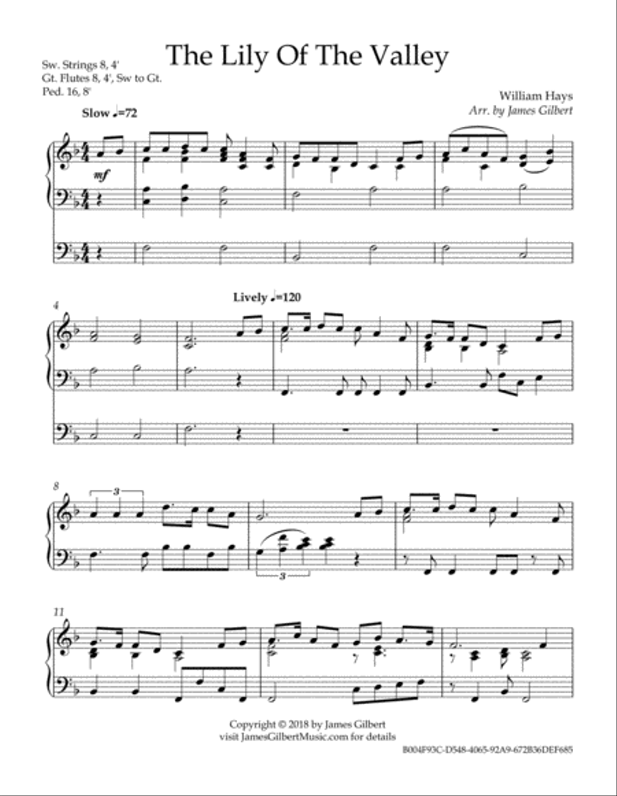The Lily Of The Valley Organ Solo scores gallery preview page 2