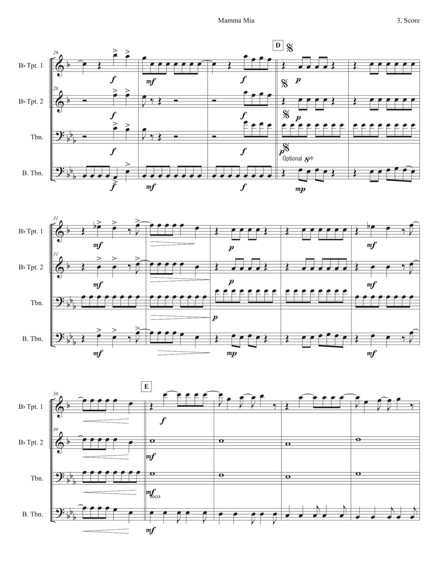 Mamma Mia School and Community scores gallery preview page 3