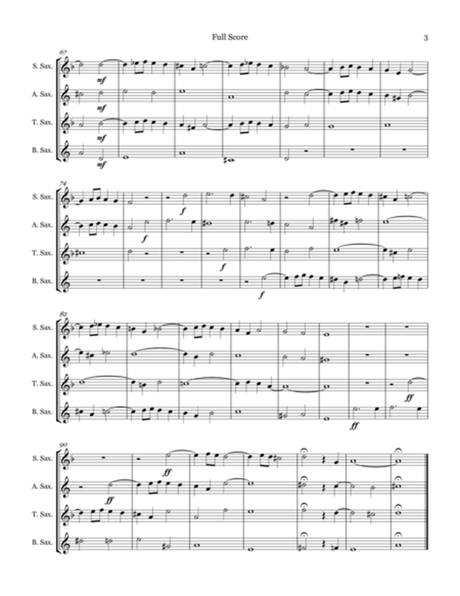 Fugue in C Minor for Saxophone Quartet (SATB) image number null