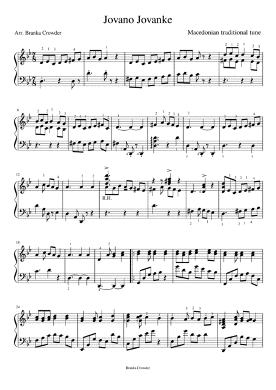 Jovano Jovanke Jovano Jovanke Harp scores gallery preview page 1