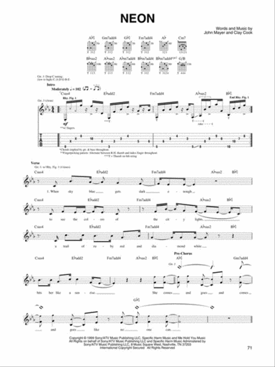 John Mayer Anthology for Easy Guitar – Volume 1 Electric Guitar scores gallery preview page 6