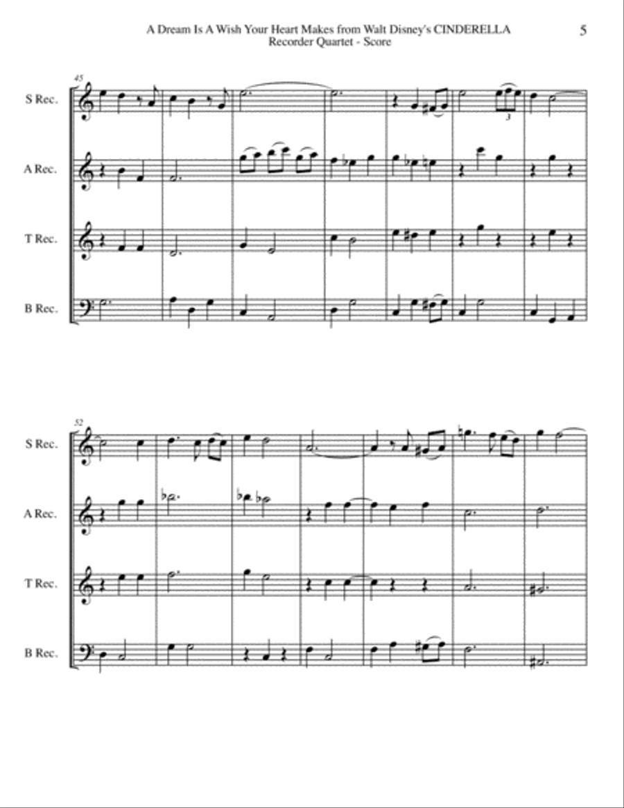 A Dream Is A Wish Your Heart Makes Small Ensemble scores gallery preview page 5