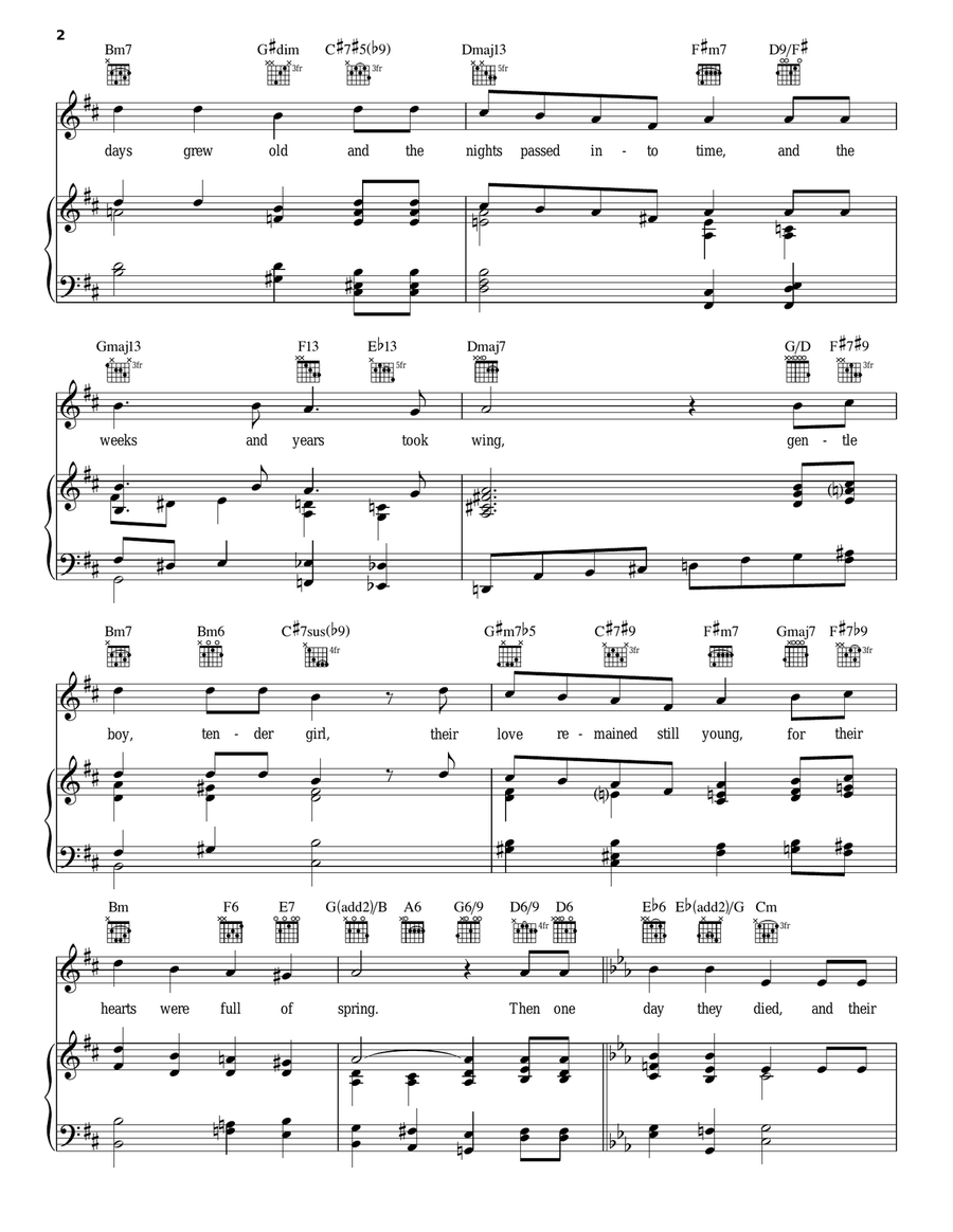 Their Hearts Were Full Of Spring Piano, Vocal, Guitar scores gallery preview page 2