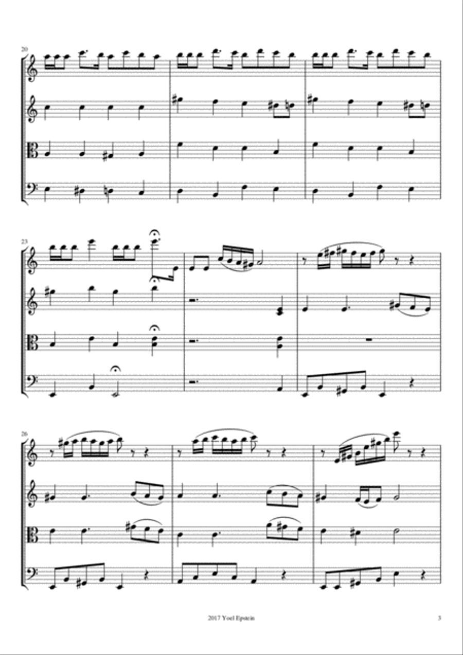 The Jewish Wedding Album for string quartet String Quartet scores gallery preview page 6