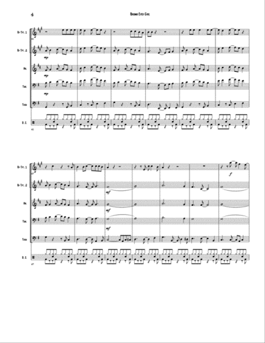Brown Eyed Girl Brass Ensemble scores gallery preview page 4
