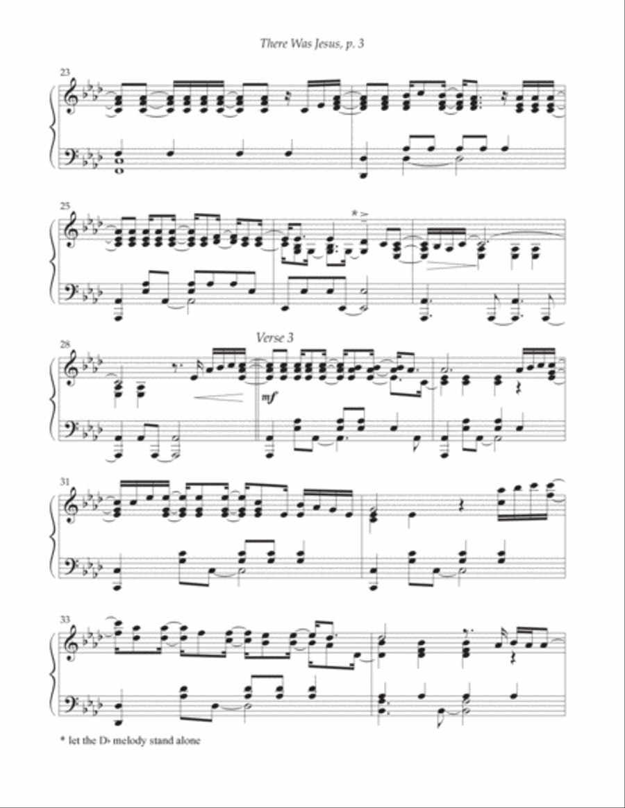 There Was Jesus There Was Jesus Piano Solo scores gallery preview page 3