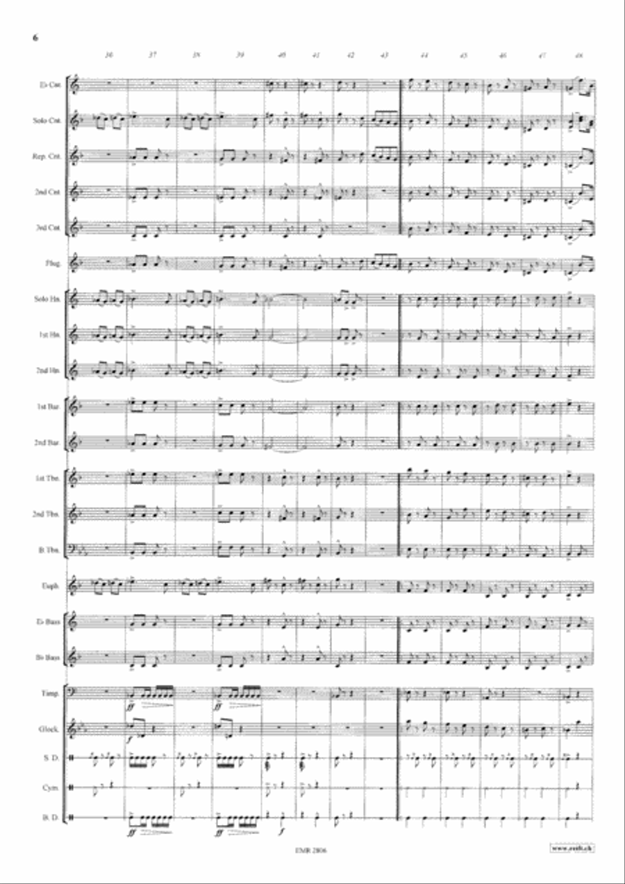 Thunder And Lightning Polka Brass Band scores gallery preview page 7