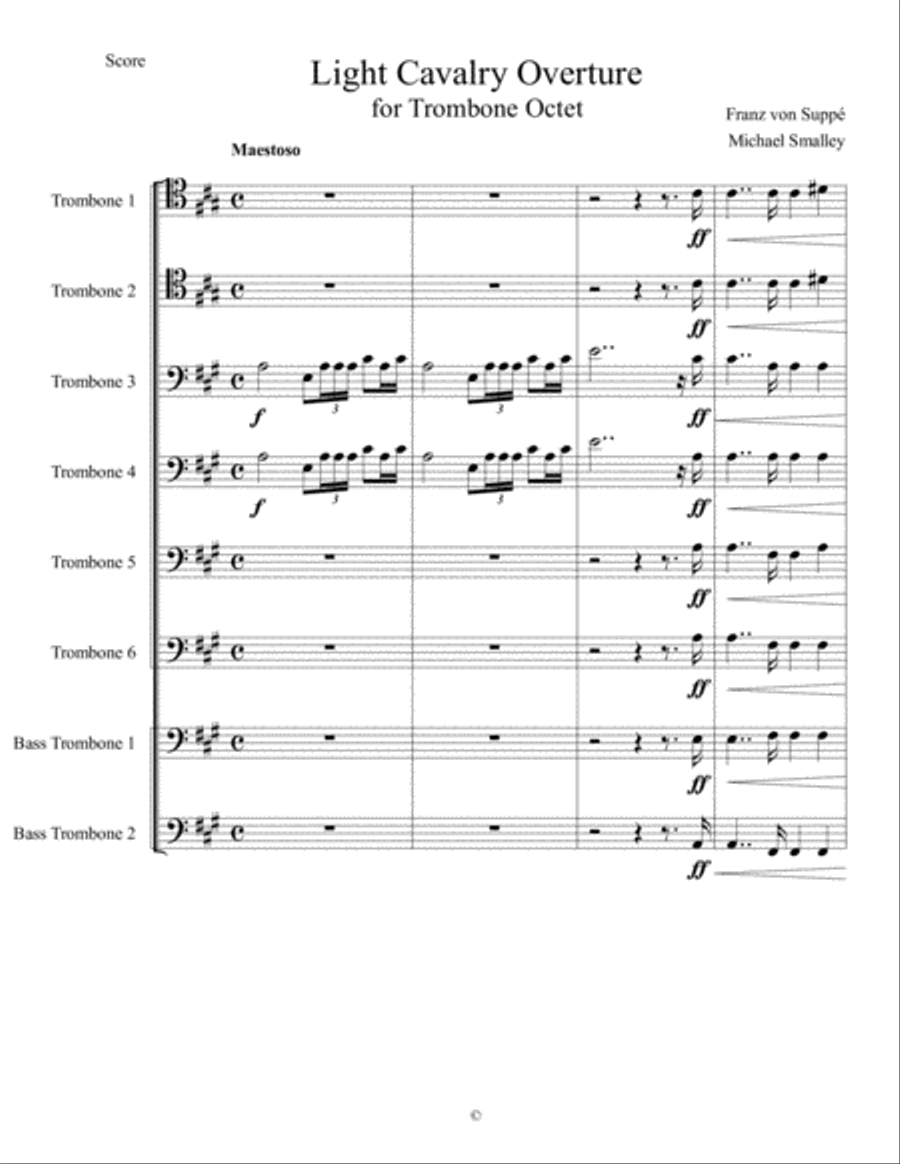 Light Cavalry Overture Light Cavalry Overture Brass Ensemble scores gallery preview page 1