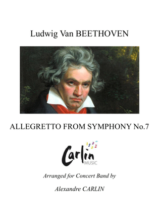 Book cover for Allegretto from Symphony No.7 by Beethoven - Arranged for Concert Band