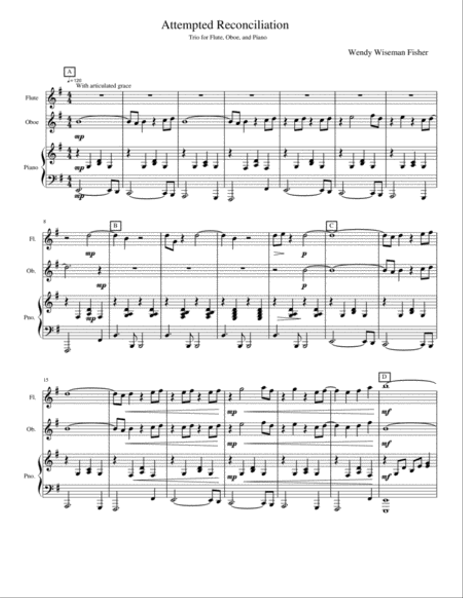 Attempted Reconciliation Attempted Reconciliation Woodwind Ensemble scores gallery preview page 1