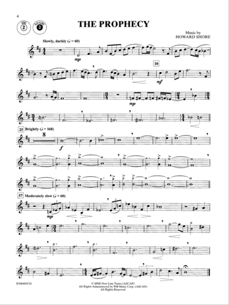 The Lord of the Rings - Instrumental Solos (Clarinet) Clarinet Solo scores gallery preview page 3