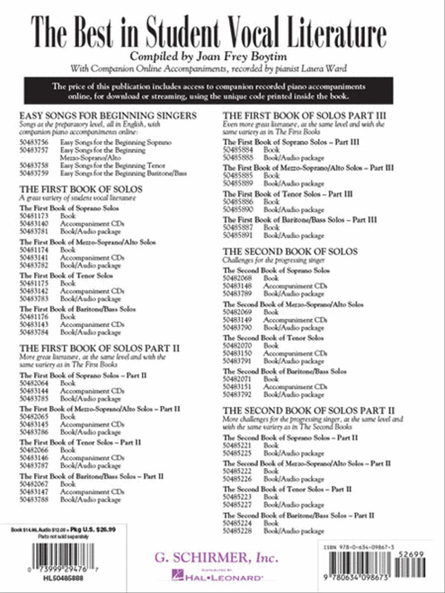 The First Book of Soprano Solos – Part III Soprano Voice scores gallery preview page 6