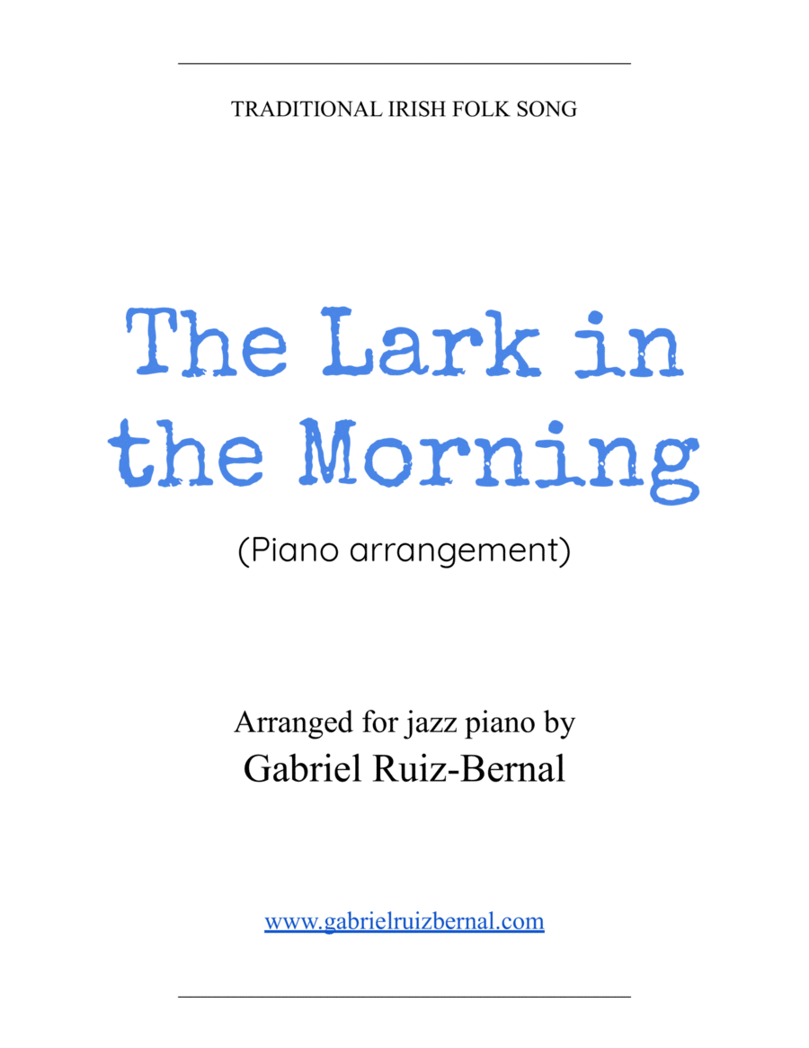 THE LARK IN THE MORNING Piano Solo scores gallery preview page 1