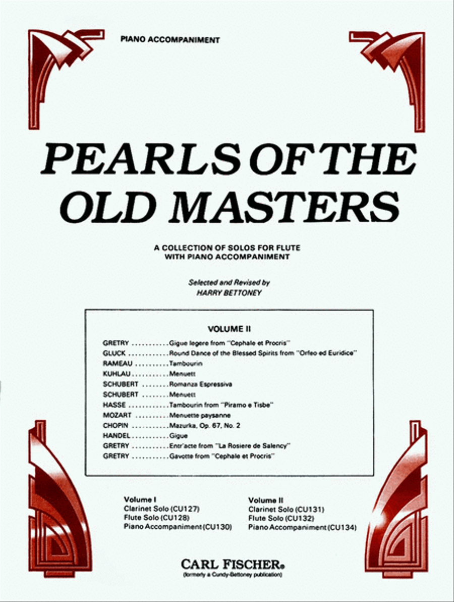 Pearls of the Old Masters - Vol. II Clarinet scores gallery preview page 1